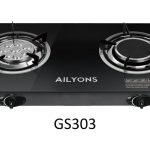 AILYONS GS303, 2 Burner Glass Top Gas Cooker