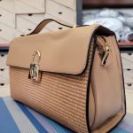 Dual-tone Hop-Handle Handbag