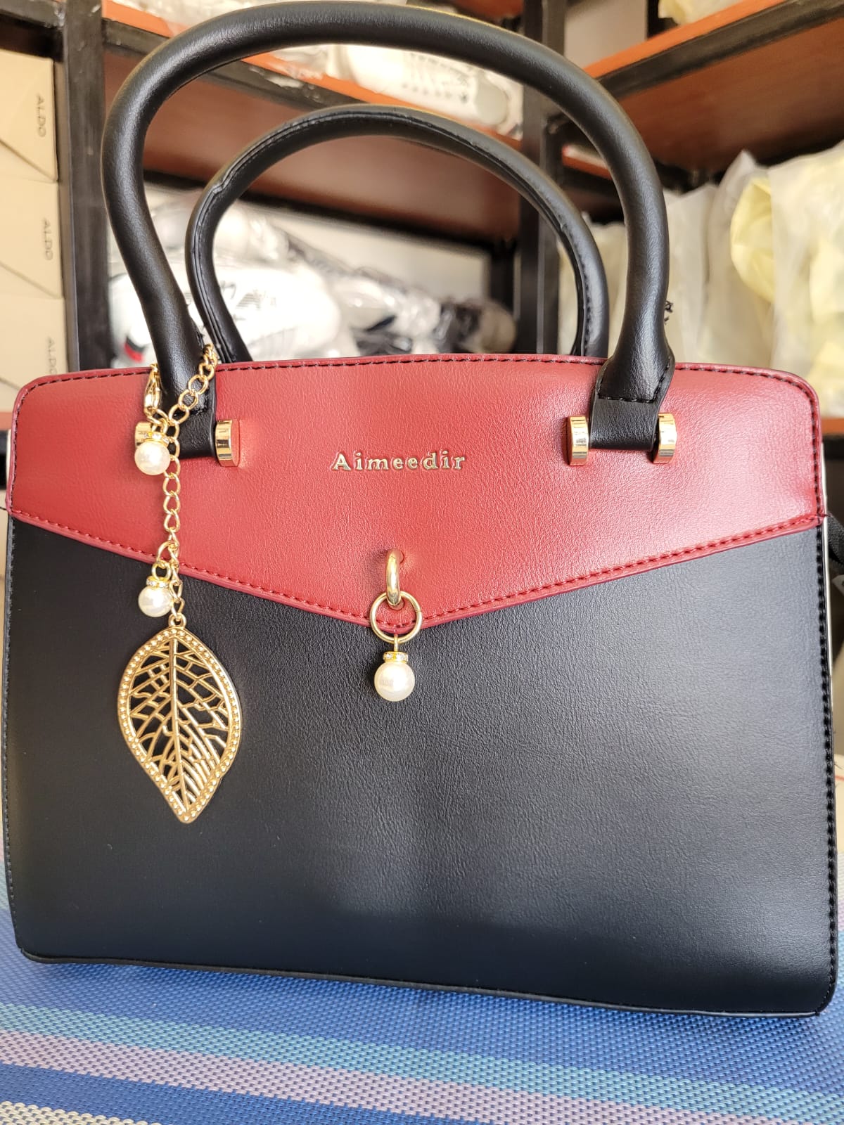 Tri-color fashion Top Handle Bag